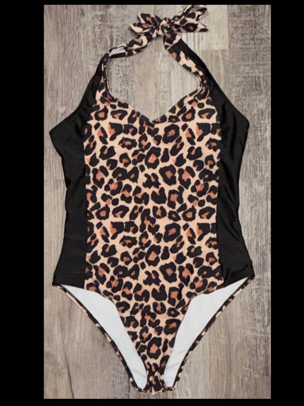 Women's Shein Leopard Print One Piece Swimsuit Size 0XL